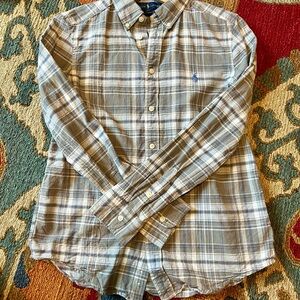 Boy's Polo by Ralph Lauren light weight cotton long sleeved button down shirt L